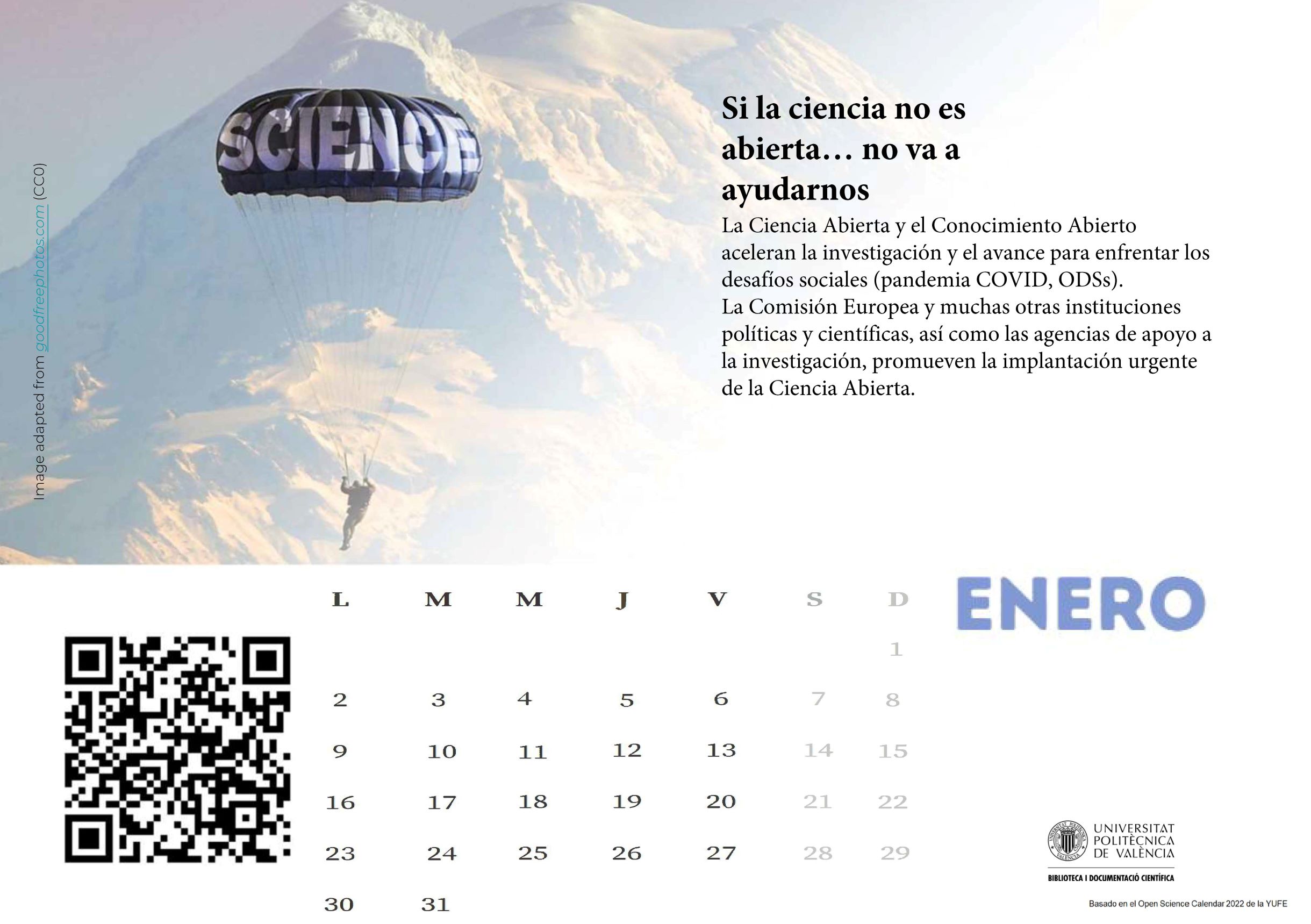 Basado en el Open Science Calendar 2022 de la YUFE con traducción de Lourdes Ferias